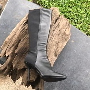Black high heel boots